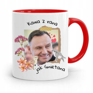Kubek Czerwony Prezydenta Andrzej Duda Kawa Z Rana
