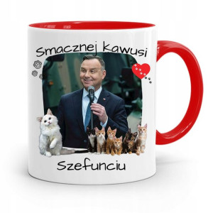 Kubek Czerwony Prezydenta Andrzej Duda Pis Zdrowie