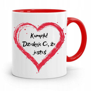Kubek Czerwony Przyjaciela Kumplu Dziękuje Ci