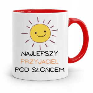 Kubek Czerwony Przyjaciela Najlepszy Pod Słońcem