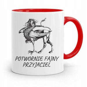 Kubek Czerwony Przyjaciela Powtornie Fajny