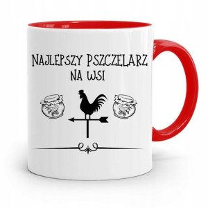 Kubek Czerwony Pszczelarza Najlepszy Na Wsi