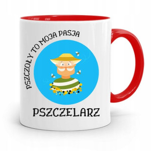 Kubek Czerwony Pszczelarza Pszczoły To Moja Pasja
