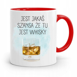 Kubek Czerwony Śmieszny Zabawny Jest Jakaś Szansa