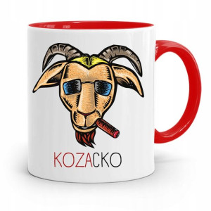 Kubek Czerwony Śmieszny Zabawny Kozacko Prezent