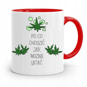 Kubek Czerwony Śmieszny Zabawny Po Co Chodzić