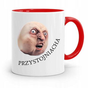 Kubek Czerwony Śmieszny Zabawny Przystojniacha