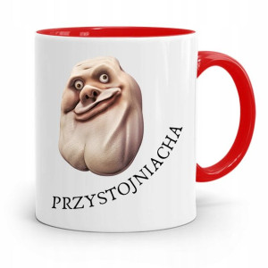 Kubek Czerwony Śmieszny Zabawny Przystojniacha