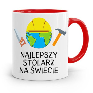 Kubek Czerwony Stolarza Najlepszy Stolarz Świata