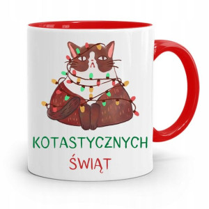 Kubek Czerwony Świąteczny Pod Choinkę Na Mikołaja