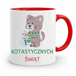 Kubek Czerwony Świąteczny Pod Choinkę Na Mikołaja