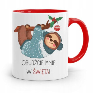 Kubek Czerwony Świąteczny Pod Choinkę Na Mikołaja