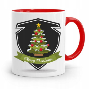 Kubek Czerwony Świąteczny Pod Choinkę Na Mikołaja