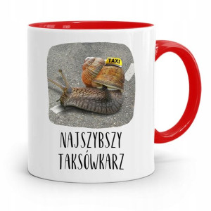 Kubek Czerwony Taksówkarza Najszybszy Taksówkarz