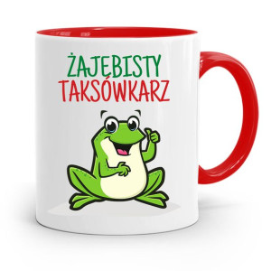 Kubek Czerwony Taksówkarza Żajebisty Taksówkarz