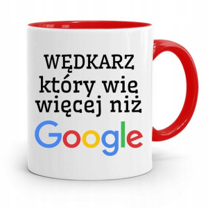 Kubek Czerwony Wędkarza Który Wie Więcej Niż Gogle