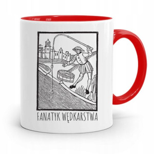 Kubek Czerwony Wędkarza Mój Stary To Fanatyk