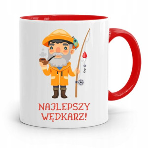 Kubek Czerwony Wędkarza Najlepszy Wędkarz Prezent