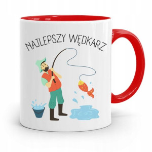 Kubek Czerwony Wędkarza Rybaka Najlepszy Wędkarz