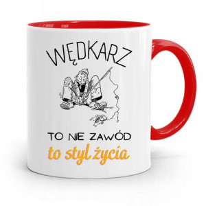 Kubek Czerwony Wędkarza To Styl Życia Prezent
