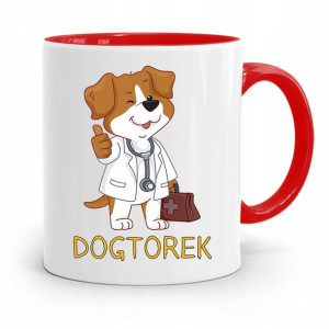 Kubek Czerwony Weterynarza Dogtorek Prezent