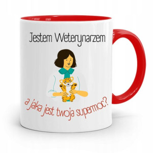 Kubek Czerwony Weterynarza Jestem Weterynarzem