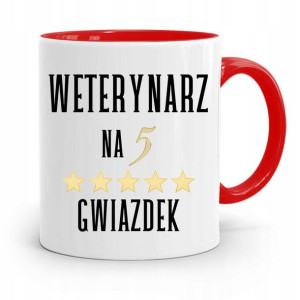 Kubek Czerwony Weterynarza Na 5 Gwiazdek