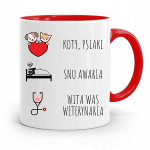 Kubek Czerwony Weterynarza Wita Was Weterynaria