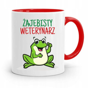 Kubek Czerwony Weterynarza Żajebisty Weterynarz
