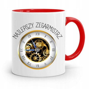 Kubek Czerwony Zegarmistrza Najlepszy Zegarmistrz