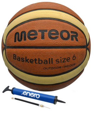 METEOR Piłka Do Koszykówki Kosza Treningowa Rozmiar 6 + Pompka