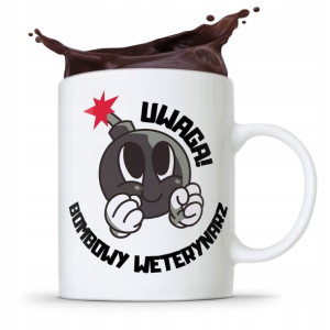 Kubek Dla Weterynarza Uwaga Bombowy Weterynarz