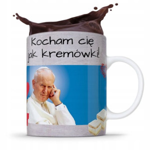 Kubek Fullprint Prezent Papież Jak Paweł Ii Papaj