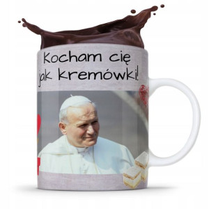 Kubek Fullprint Prezent Papież Jak Paweł Ii Papaj