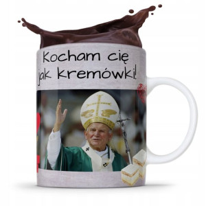 Kubek Fullprint Prezent Papież Jak Paweł Ii Papaj