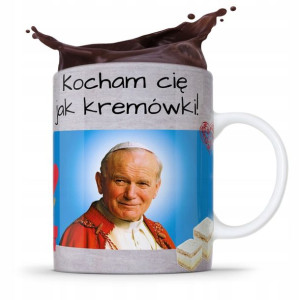 Kubek Fullprint Prezent Papież Jak Paweł Ii Papaj