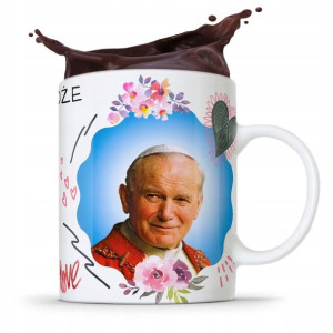 Kubek Fullprint Prezent Papież Jak Paweł Ii Papaj