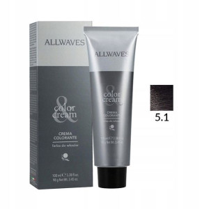 Allwaves Farba Do Włosów 5.1 Jasny Popielaty Brąz