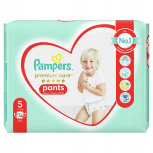 PAMPERS Premium Care Pieluchomajtki 5 Junior 34 sz