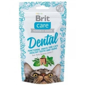 Brit Care Cat Snack Dental 50 g - przysmak dla kotów wspierający zdrowie zę