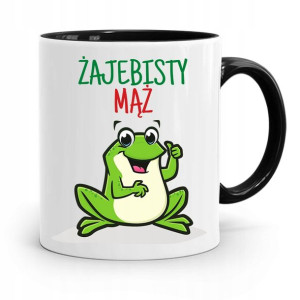 Kubek Prezent Czarny Dla Chłopaka Żajebisty Mąż