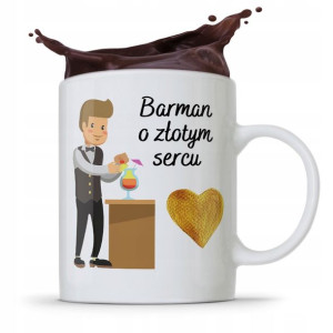 Kubek Prezent Dla Barmana Barmanki O Złotym Sercu