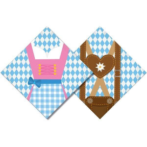 Serwetki Stroje Bawarskie 33x33 Cm Oktoberfest
