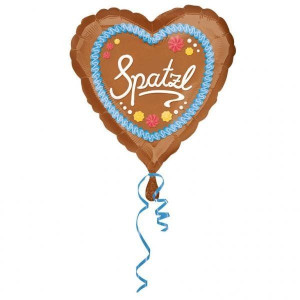 Balon Foliowy Serce Brązowe 43 Cm Oktoberfest
