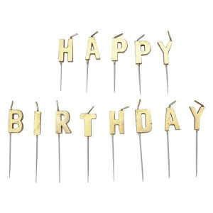 Świeczki Na Tort Happy Birthday Urodziny Złote