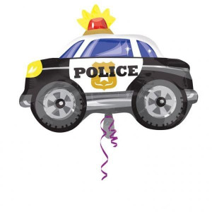 Balon Foliowy Samochód Policja Urodziny 60 X 45 Cm