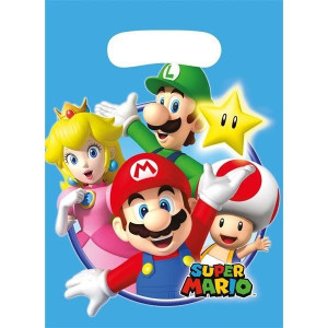 Torebki Prezentowe Niebieskie Super Mario Gra