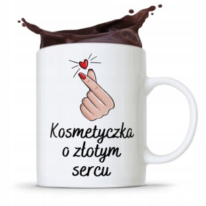Kubek Prezent Dla Kosmetyczki O Złotym Sercu
