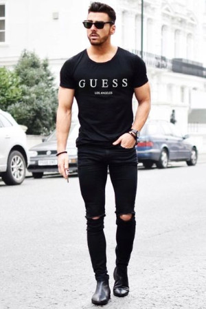 Koszulka męska T-shirt Guess Los Angeles r. XL Dla Chłopaka