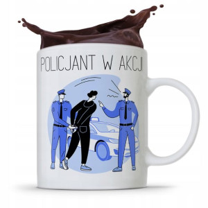 Kubek Prezent Dla Policjanta Policjantki W Akcji!